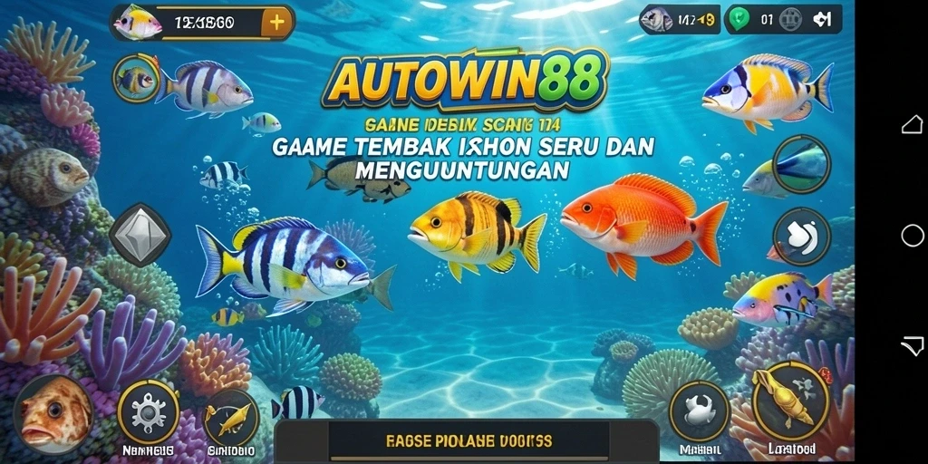 Tampilan gameplay seru di AUTOWIN88 dengan aksi tembak ikan.