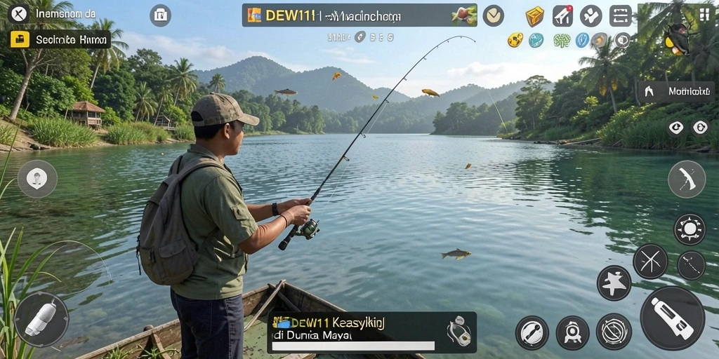 Tangkapan ikan yang beragam dalam gameplay DEWI11 yang menarik.