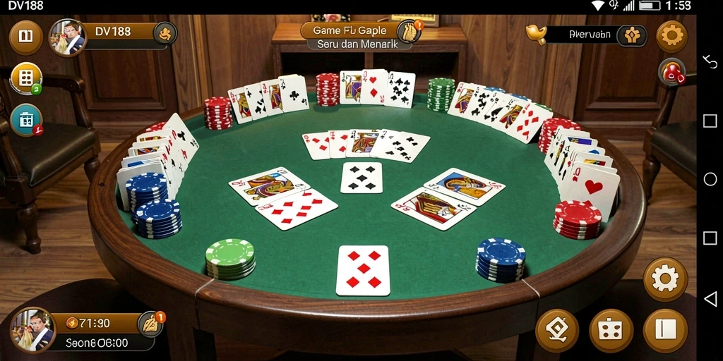 Tangkapan layar gameplay gaple yang seru dan interaktif.