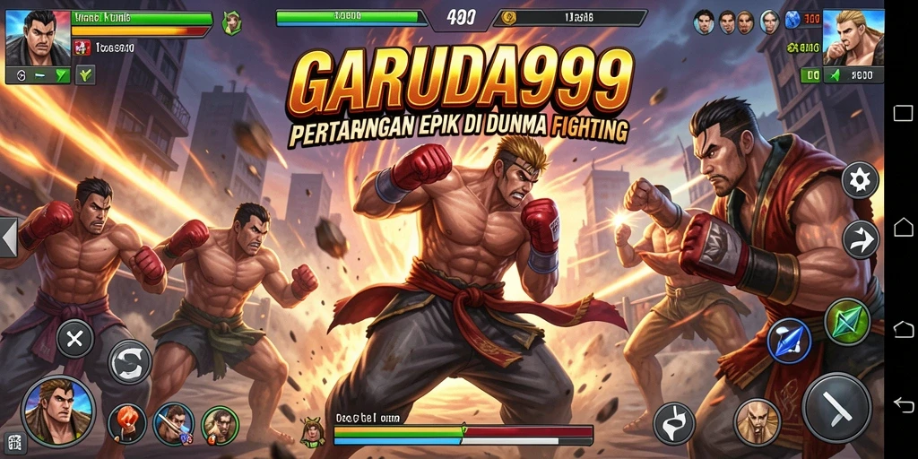 Screenshot menunjukkan aksi pertarungan seru dalam GAMUDA999.