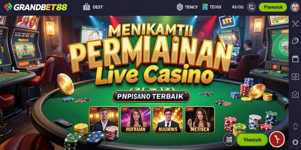 Tampilan gameplay Live Casino yang menarik dan interaktif.