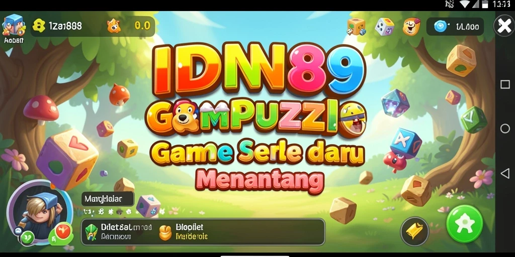 Screenshot gameplay IDN89 menampilkan keseruan menyelesaikan puzzle.