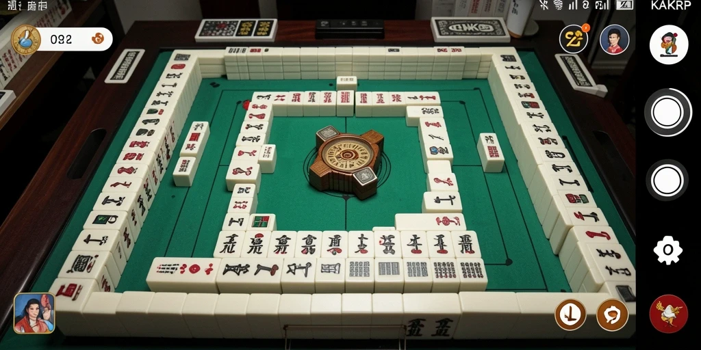 Gameplay Mahjong menarik di KAKRP dengan grafis menawan.