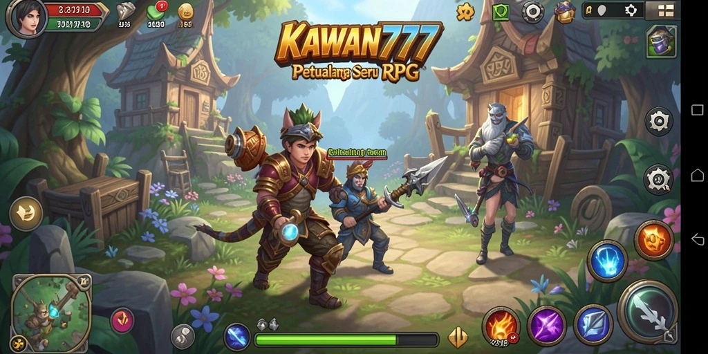 Tampilan gameplay seru di KAWAN777 dengan aksi RPG yang mendebarkan.