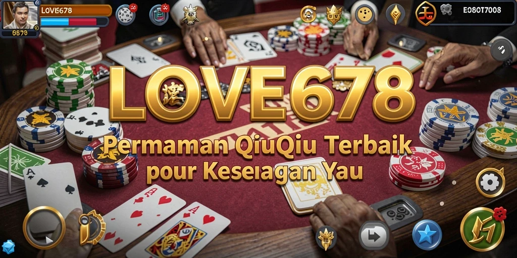 Tangkapan layar utama LOVE678 menampilkan serunya bermain QiuQiu di ponsel.
