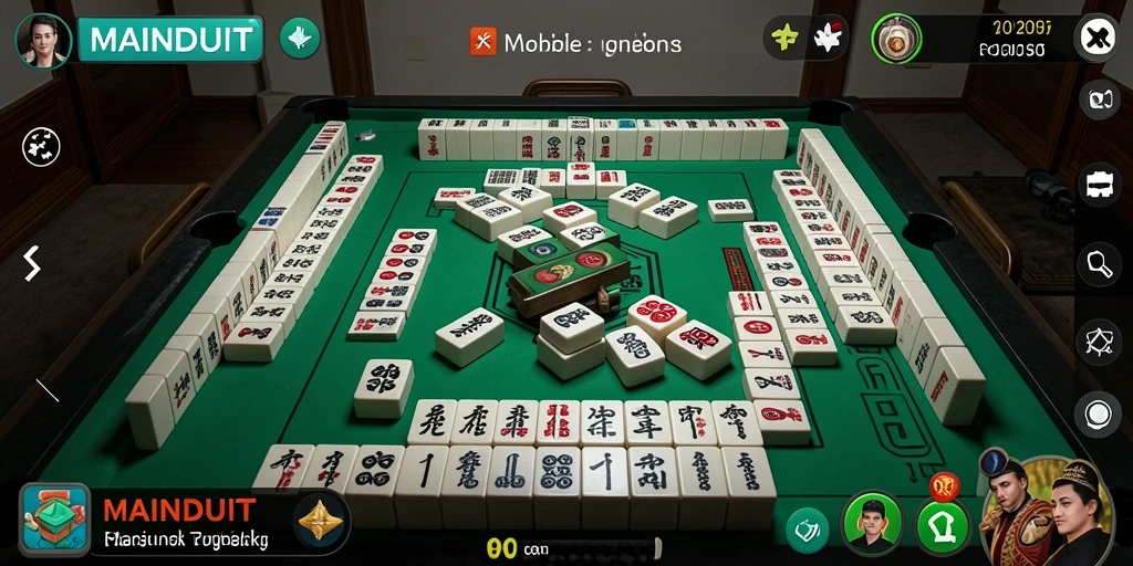 Tampilan menarik dari gameplay Mahjong di MAINDUIT.