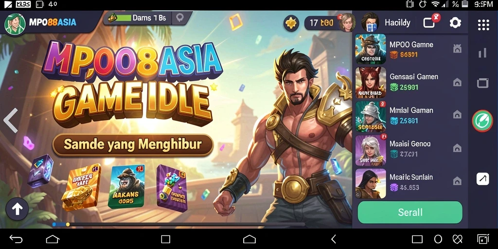 Tampilan gameplay <strong>MPO88ASIA</strong> dengan elemen Idle yang menarik.