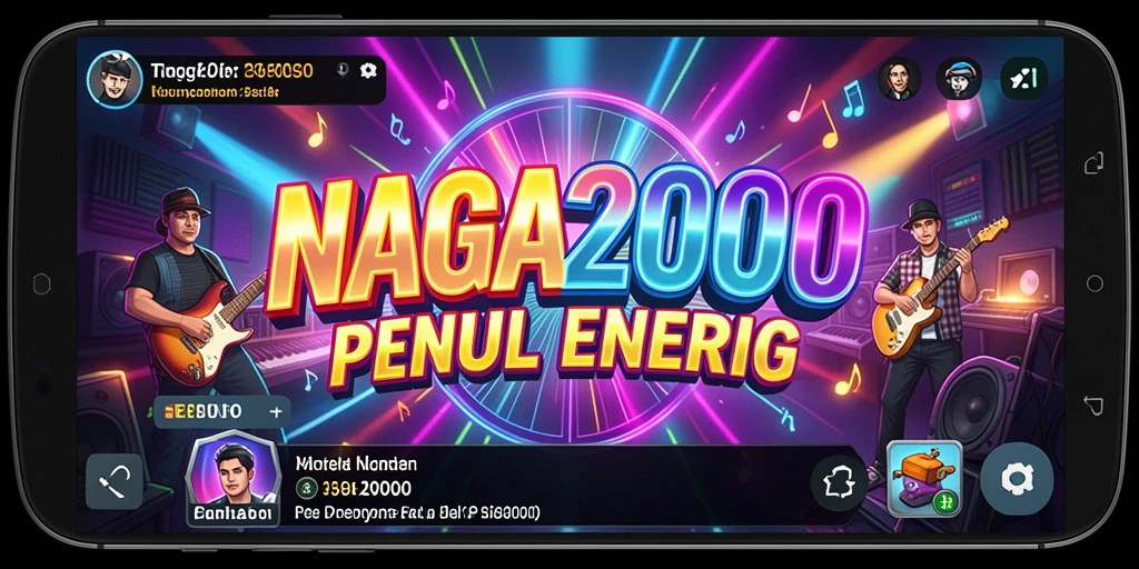 Tampilan menarik dari gameplay NAGA2000 dengan elemen musik.