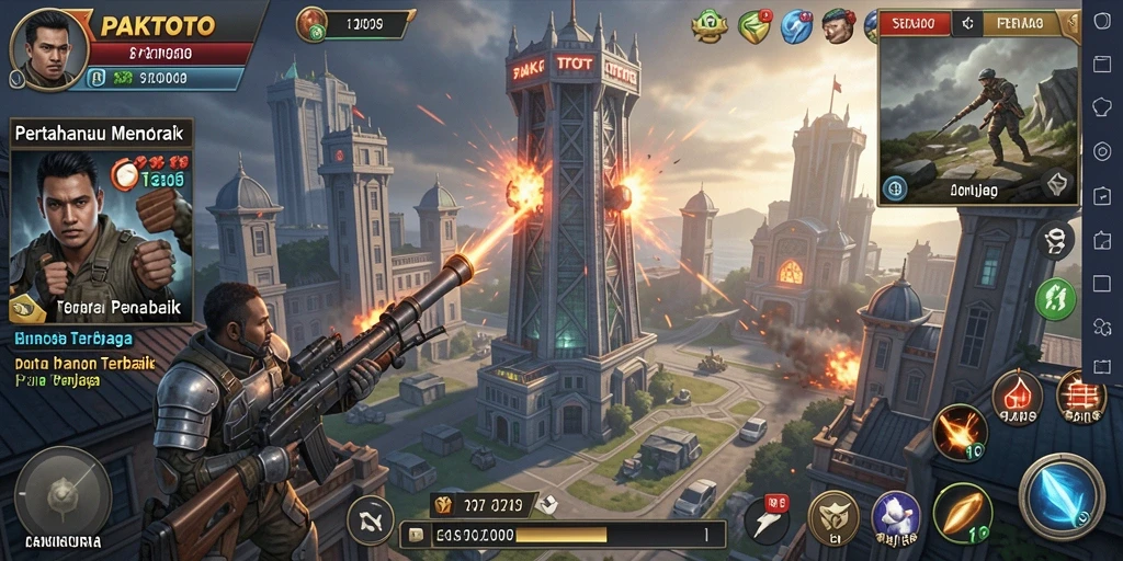 Tampilan gameplay PAKTOTO dengan strategi Tower Defense yang seru.