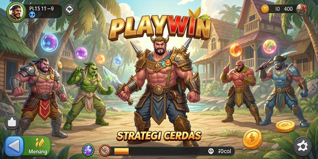 Screenshot gameplay PLAYWIN menampilkan aksi strategi yang mendebarkan.