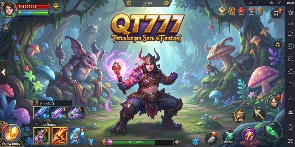 Tangkapan layar gameplay QT777 dengan aksi petualangan yang mendebarkan.