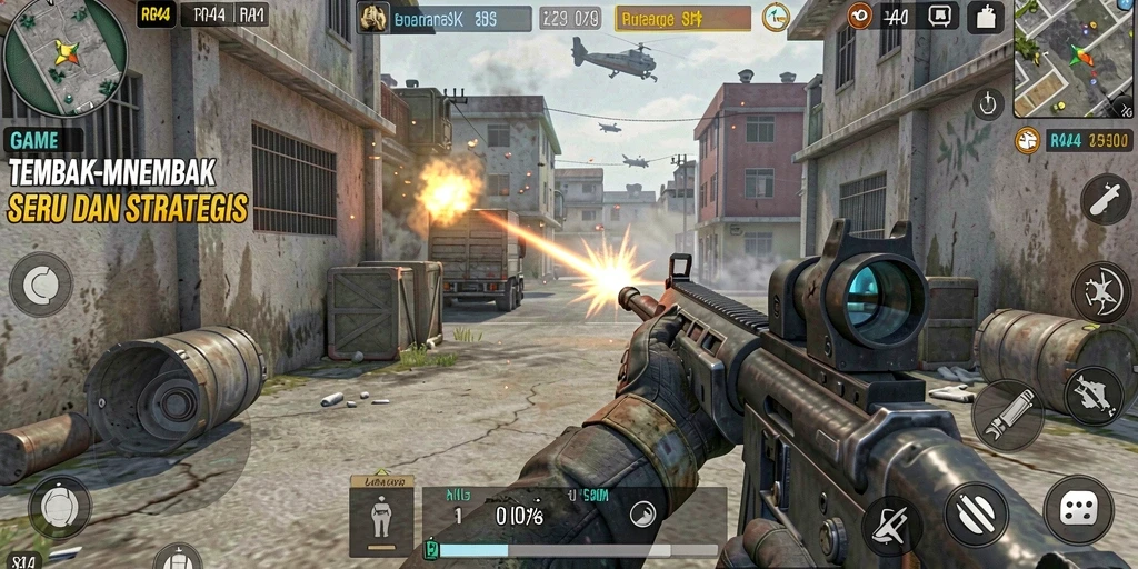 Gameplay RR44 yang seru dan menegangkan dalam aksi TPS.
