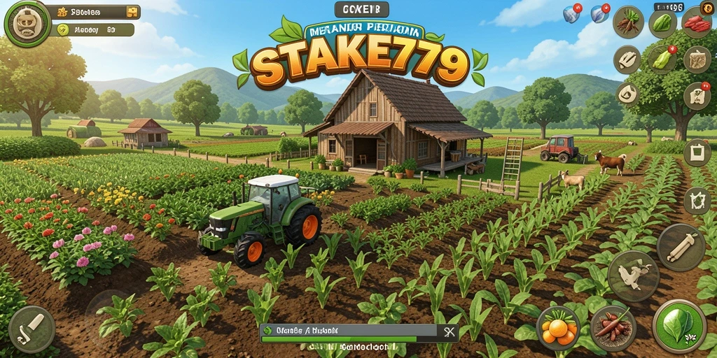 Tampilan menarik gameplay STAKE779 dengan aktivitas bertani.