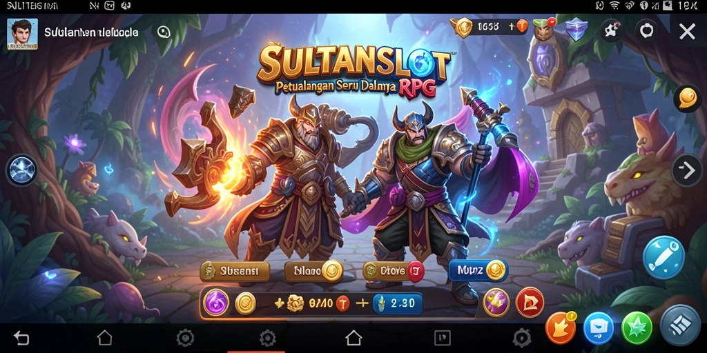 Gameplay seru SULTANSLOT dengan petualangan RPG yang mendebarkan.