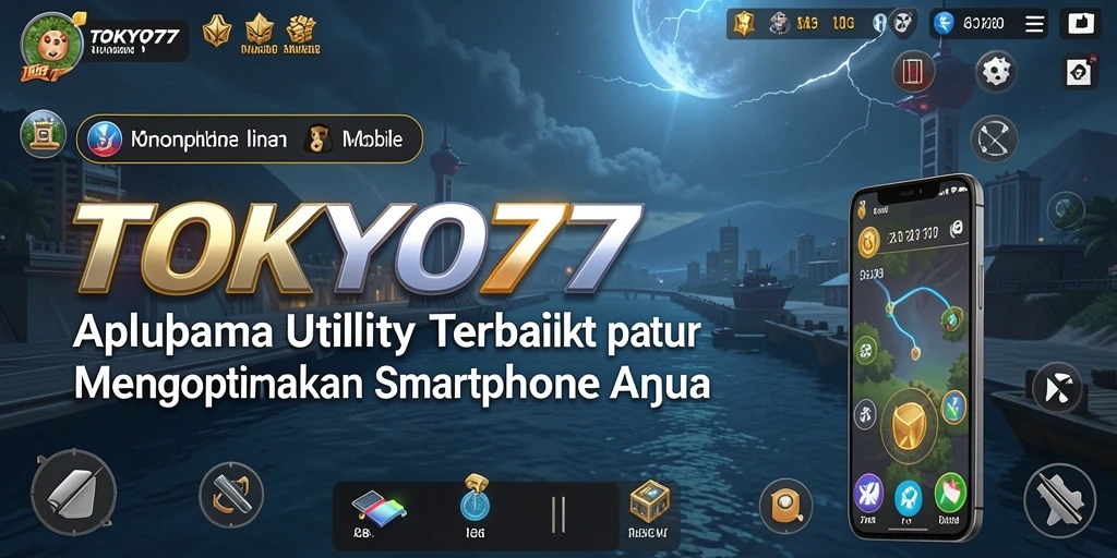 Tampilan antarmuka aplikasi TOKYO77 dengan fitur Utility yang menarik.