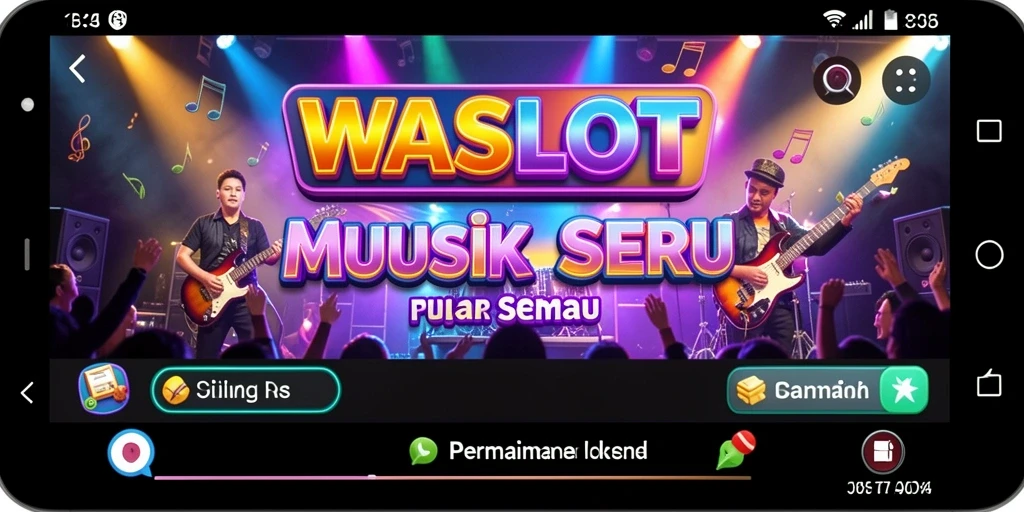 Tampilan gameplay WASLOT yang menyenangkan dengan musik yang berirama.