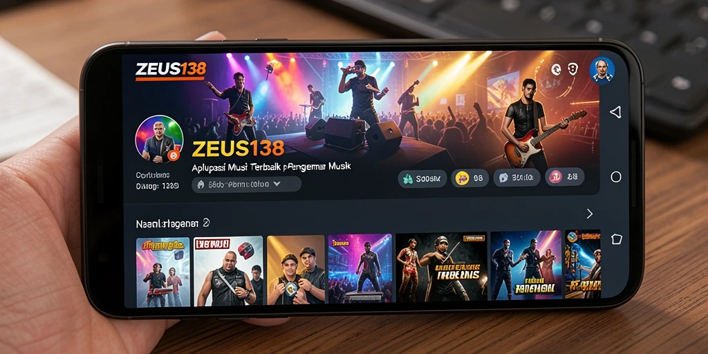 Tangkapan layar utama ZEUS138 menampilkan antarmuka musik yang menawan dan fungsional.